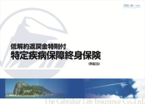 ジブラルタ生命　低解約返戻金特則付　特定疾病保障終身保険　三大疾病