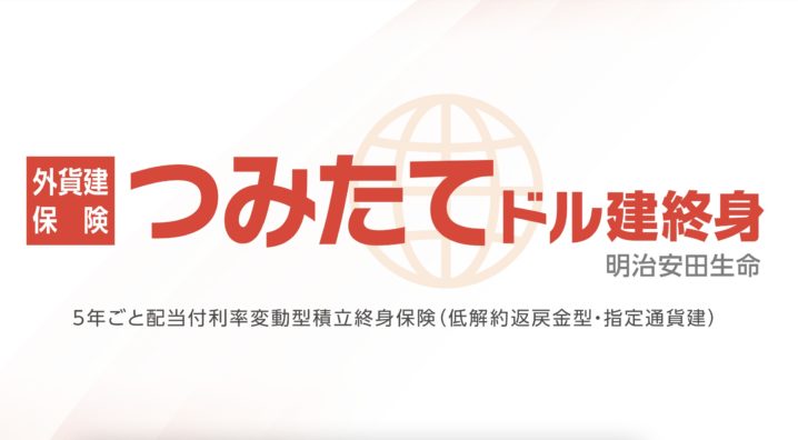 明治安田生命　つみたてドル建終身　終身保険　予定利率　解約返戻金　返戻率　シミュレーション　メリット　デメリット　比較　パンフレット